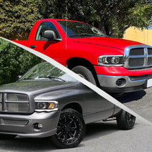 Load image into Gallery viewer, Dodge Ram 1500 2002-2005 / Ram 2500 3500 2003-2005 LED DRL Bar Projector Headlights Black Housing Clear Len Clear Reflector Sequential

