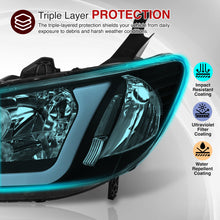 Load image into Gallery viewer, Honda Civic 2004-2005 Factory Style Headlights Chrome Housing Clear Len Clear Reflector Sequential DRL LED
