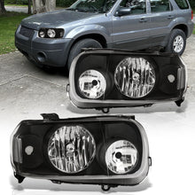 Load image into Gallery viewer, Ford Escape 2005-2007 Headlight Black Housing Clear Lens Reflector
