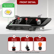Load image into Gallery viewer, Dodge Ram 1500 2009-2018 / Ram 2500 3500 2010-2018 LED DRL Bar Projector Headlights Black Housing Clear Len Clear Reflector (Dual / Quad Models Headlamps Only) Sequential
