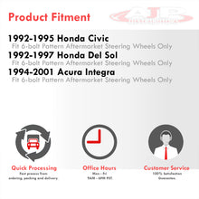 Load image into Gallery viewer, JDM Sport Acura Integra 1994-2001 / Honda Civic 1992-1995 Aluminum Steering Wheel Adapter Hub Polished
