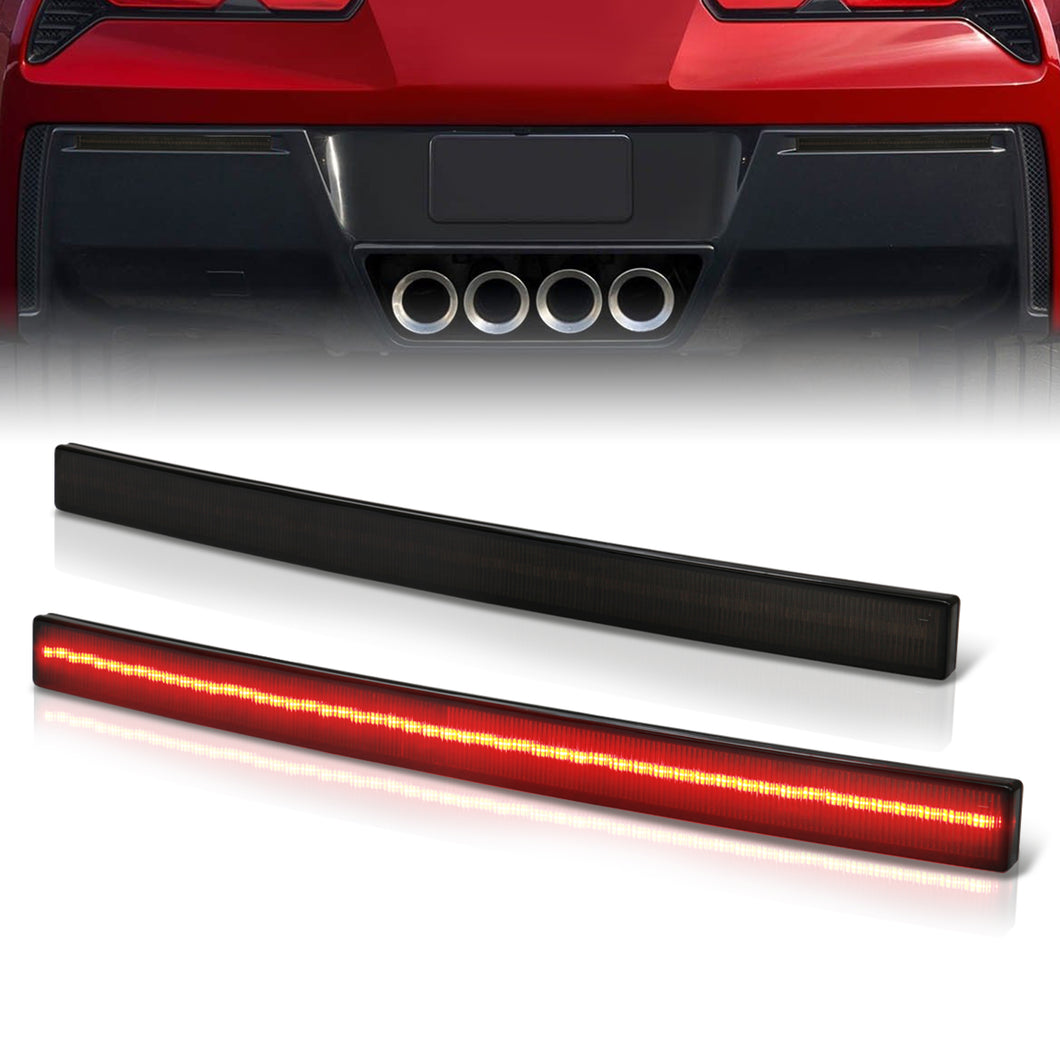 Chevrolet Corvette C7 2014-2019 Rear Red LED Reflector Light Smoke Len