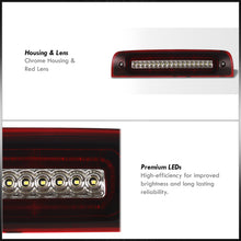 Load image into Gallery viewer, Dodge Ram 1500 2009-2018 / 1500 Classic 2019-2023 / 2500 3500 4500 5500 2010-2018 Strobe LED 3rd Brake Light Chrome Housing Red Len (Version 3)
