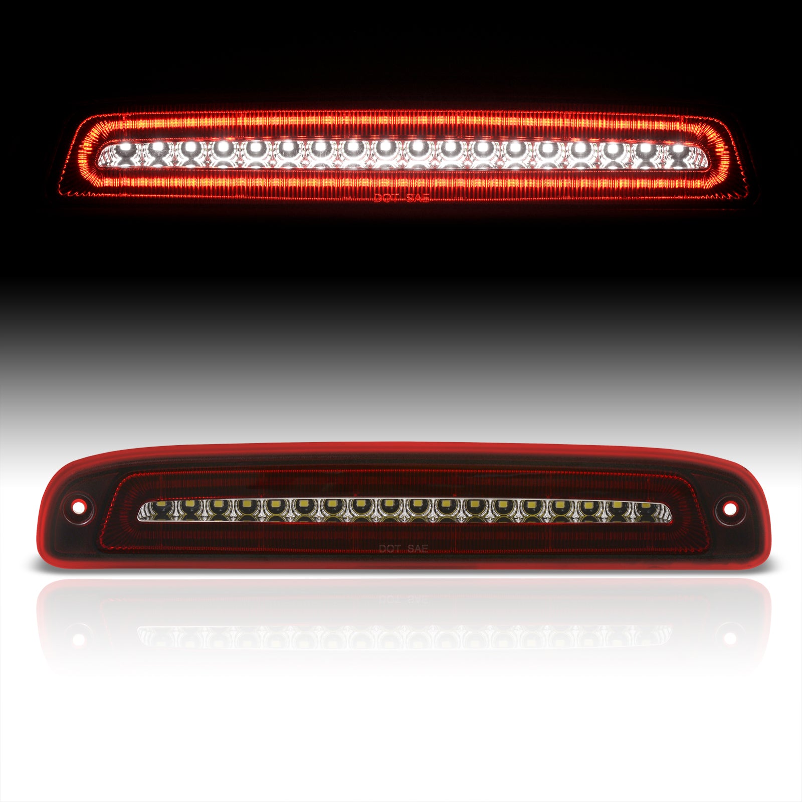 Dodge Dakota 1997-2007 Strobe LED 3rd Brake Light Chrome Housing