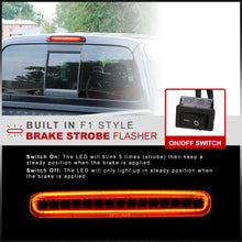 Load image into Gallery viewer, Ford F250 F350 F450 Super Duty Models 1999-2016 / Ford Ranger 1993-2011 / Mazda B2300 B2500 B300 B400 1995-2003 Strobe LED 3rd Brake Light Chrome Housing Red Len (Version 3)
