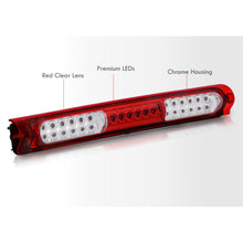 Load image into Gallery viewer, Ford F150 F250 1997-2003 / Excursion 2000-2005 LED 3rd Brake Light Chrome Housing Red Clear Len
