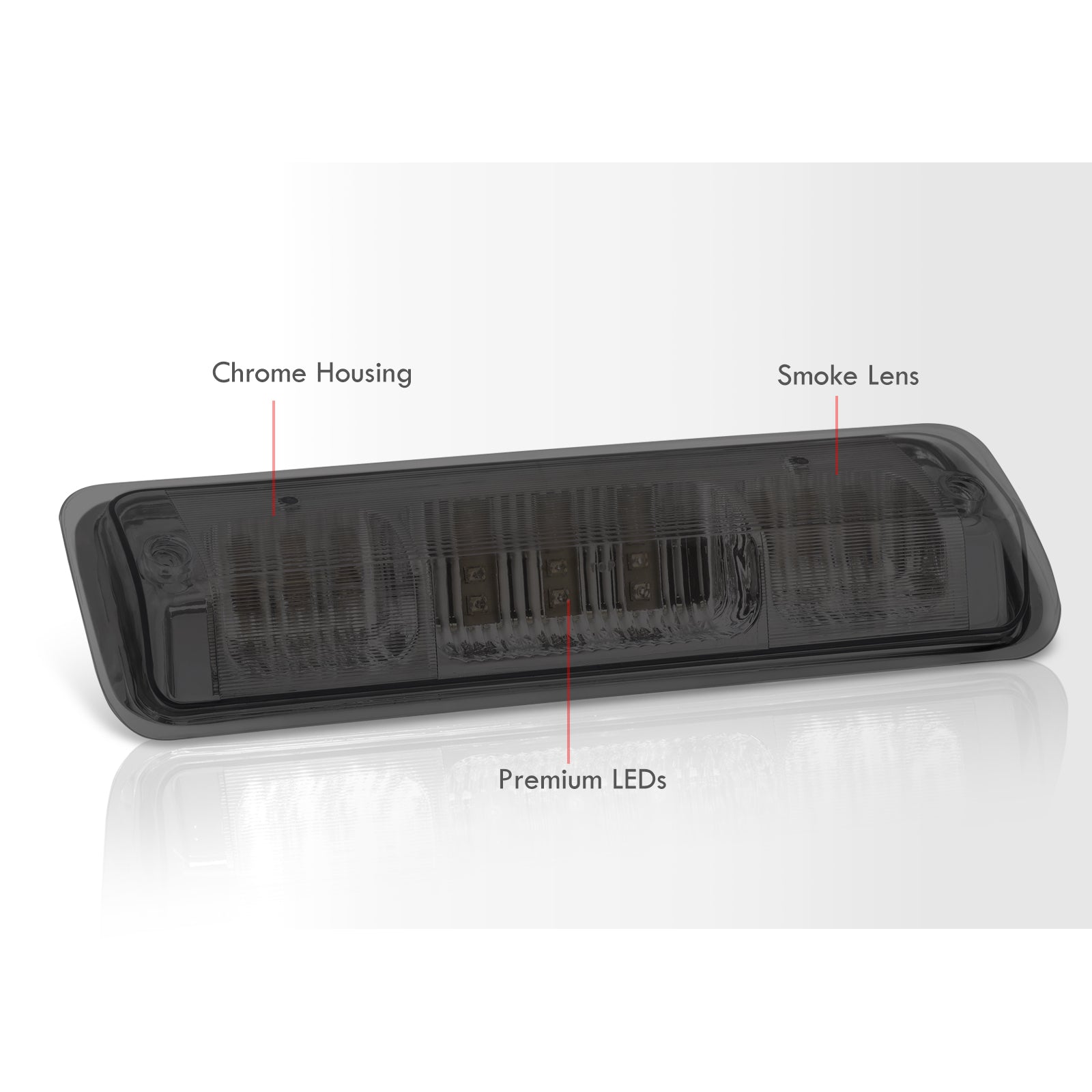 LED Third Brake Tail Light Cargo Lamp For 2004-2008 Ford F150 & Explorer – Smoke Lens 1PC