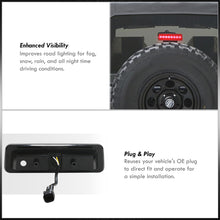 Load image into Gallery viewer, Jeep Wrangler JK 2007-2017 LED 3rd Brake Light With Spare Tire Relocation Kit Chrome Housing Smoke Len
