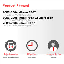 Load image into Gallery viewer, Infiniti G35 2003-2006 / FX35 2003-2006 / Nissan 350Z 2003-2006 3.5L V6 VQ35DE Cold Air Intake Black
