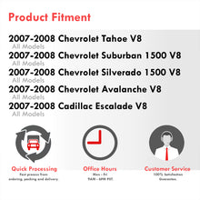 Load image into Gallery viewer, Chevrolet Silverado 1500 2007-2008 / Avalanche 2007-2008 / Suburban 2500 2007-2008 / Tahoe 2007-2008 / Cadillac Escalade 2007-2008 / GMC Sierra 1500 2007-2008 / Yukon XL 2007-2008 4.8L 5.3L 6.0L V8 Cold Air Intake Black + Heat Shield
