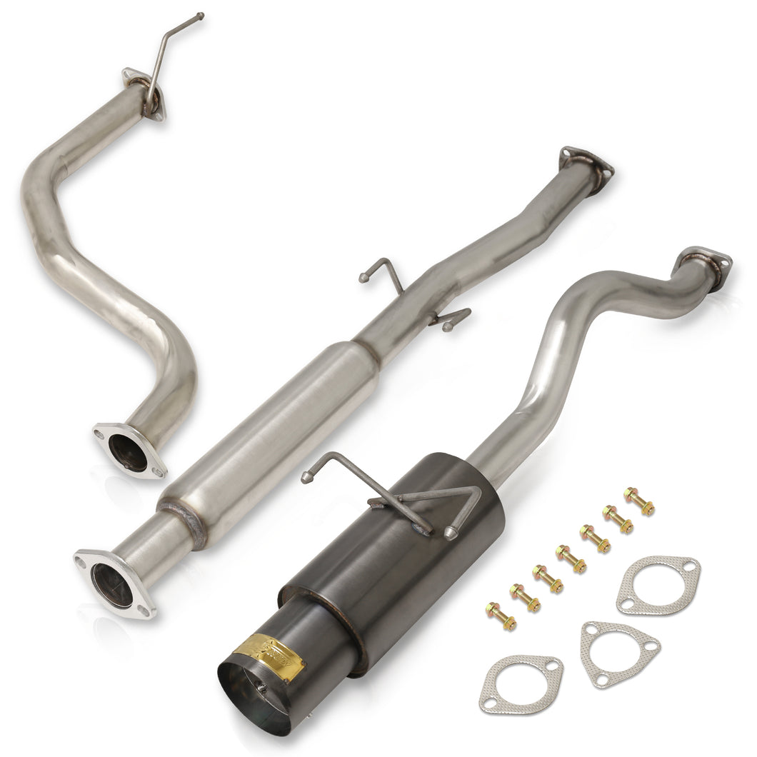 Acura Integra Hatchback GS LS RS 1994-2001 N1 Style Stainless Steel Catback Exhaust System Gunmetal (Piping: 2.5