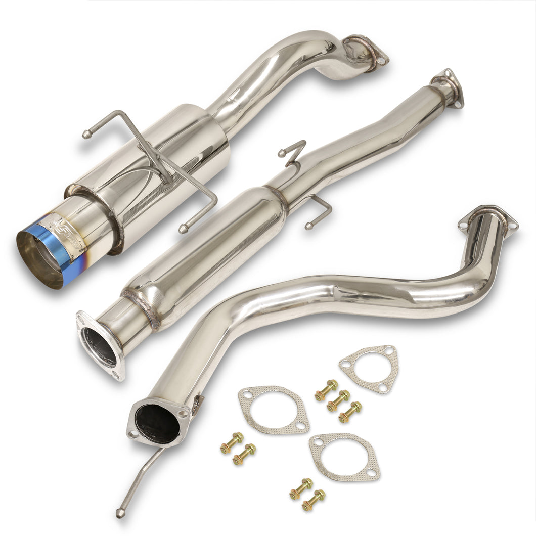 Acura Integra Hatchback GS LS RS 1994-2001 N1 Style Stainless Steel Catback Exhaust System Burnt Tip (Piping: 2.5