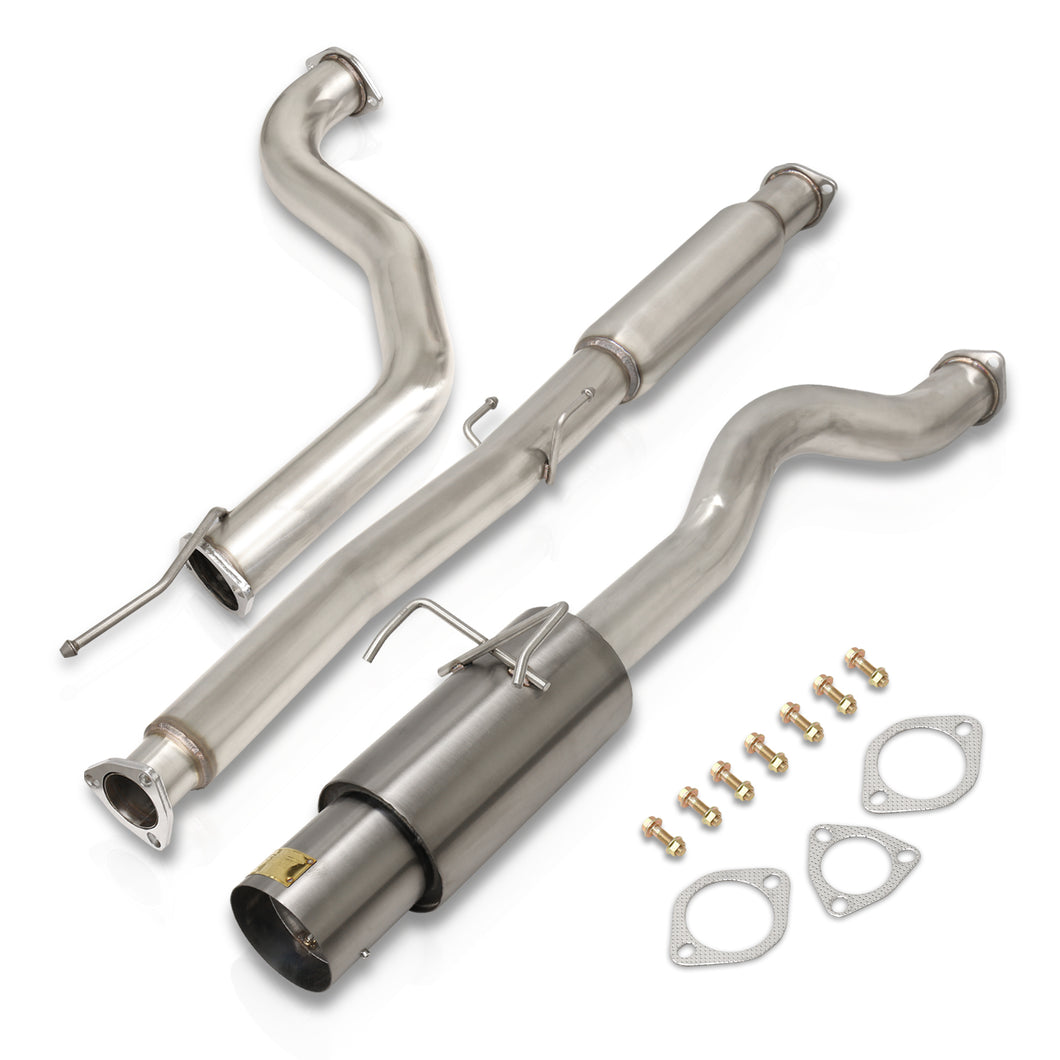 Acura Integra GSR Hatchback 1994-2001 N1 Style Stainless Steel Catback Exhaust System Gunmetal (Piping: 2.5