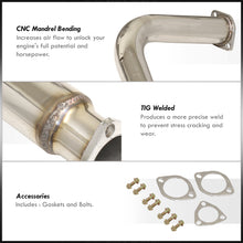 Load image into Gallery viewer, Acura Integra GSR Hatchback 1994-2001 N1 Style Stainless Steel Catback Exhaust System (Piping: 2.5&quot; / 65mm to 3.0&quot; / 76mm | Tip: 4.5&quot;)
