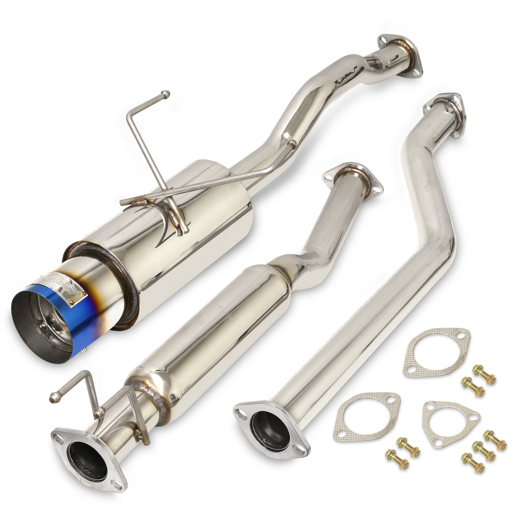 Honda Civic EX 2001-2005 N1 Style Stainless Steel Catback Exhaust System Burnt Tip (Piping: 2.5