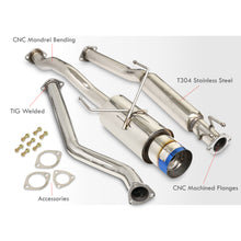 Load image into Gallery viewer, Honda Civic EX 2001-2005 N1 Style Stainless Steel Catback Exhaust System Burnt Tip (Piping: 2.5&quot; / 65mm | Tip: 4.5&quot;)
