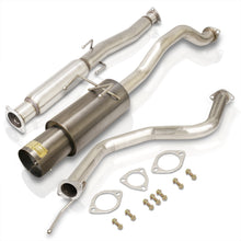 Load image into Gallery viewer, Honda Civic Coupe / Sedan 1992-2000 N1 Style Stainless Steel Catback Exhaust System Gunmetal (Piping: 2.5&quot; / 65mm | Tip: 4.5&quot;)

