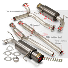 Load image into Gallery viewer, Honda Accord 3.0L V6 1998-2002 N1 Style Stainless Steel Catback Exhaust System Gunmetal (Piping: 2.5&quot; / 65mm | Tip: 4.5&quot;)
