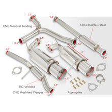 Load image into Gallery viewer, Honda Accord 3.0L V6 1998-2002 N1 Style Stainless Steel Catback Exhaust System (Piping: 2.5&quot; / 65mm | Tip: 4.5&quot;)
