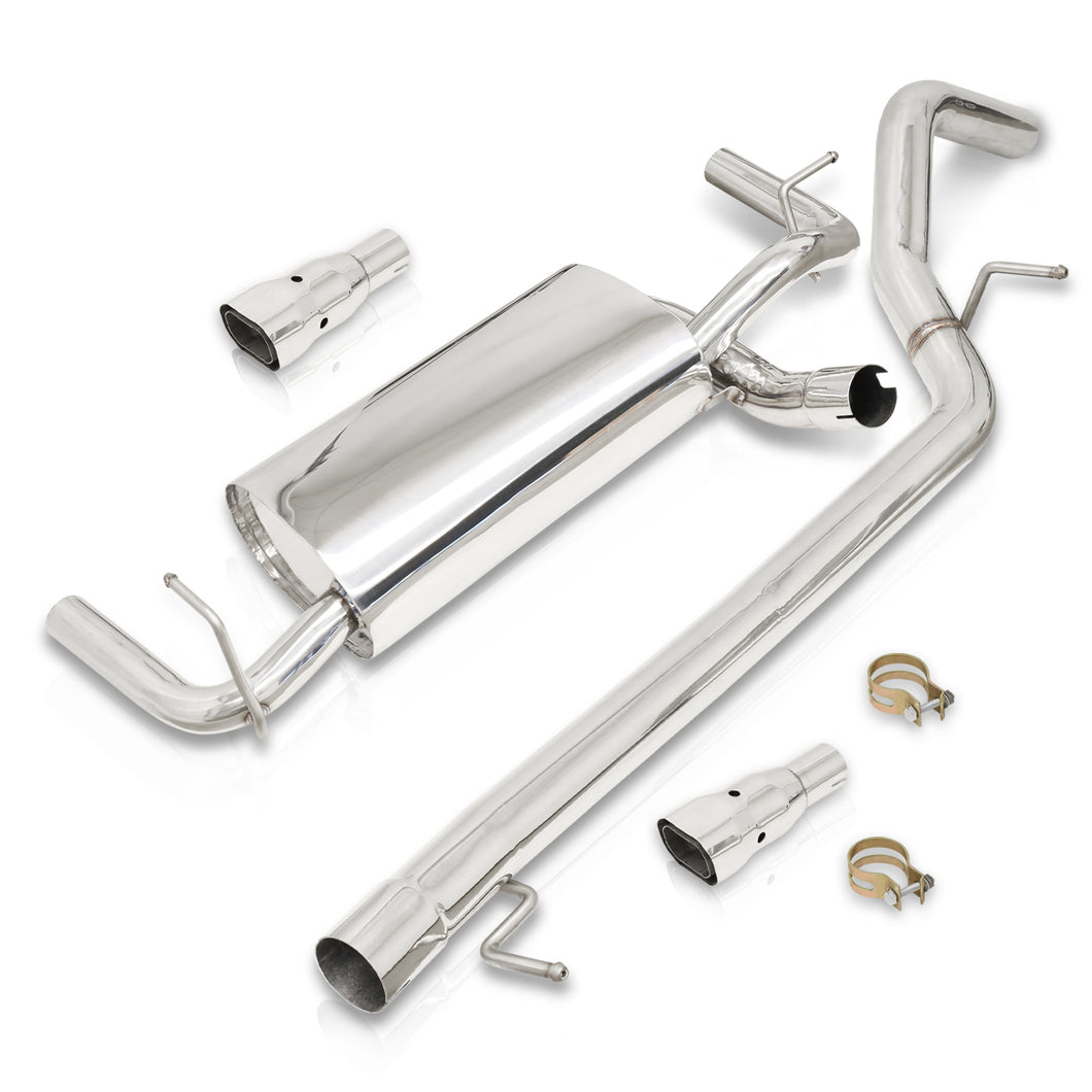 Jeep Wrangler 2 Door 2007-2017 Dual Tip Stainless Steel Catback Exhaust System (Piping: 2.5