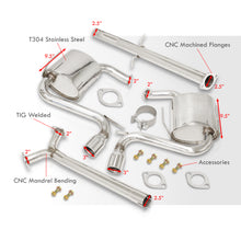 Load image into Gallery viewer, Mini Cooper S 2002-2006 Dual Tip Stainless Steel Catback Exhaust System (Piping: 2.0&quot; / 51mm | Tip: 2.5&quot;)
