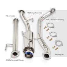 Load image into Gallery viewer, Nissan Sentra SE-R Spec V 2002-2006 N1 Style Stainless Steel Catback Exhaust System Burnt Tip (Piping: 2.5&quot; / 65mm | Tip: 4.5&quot;)
