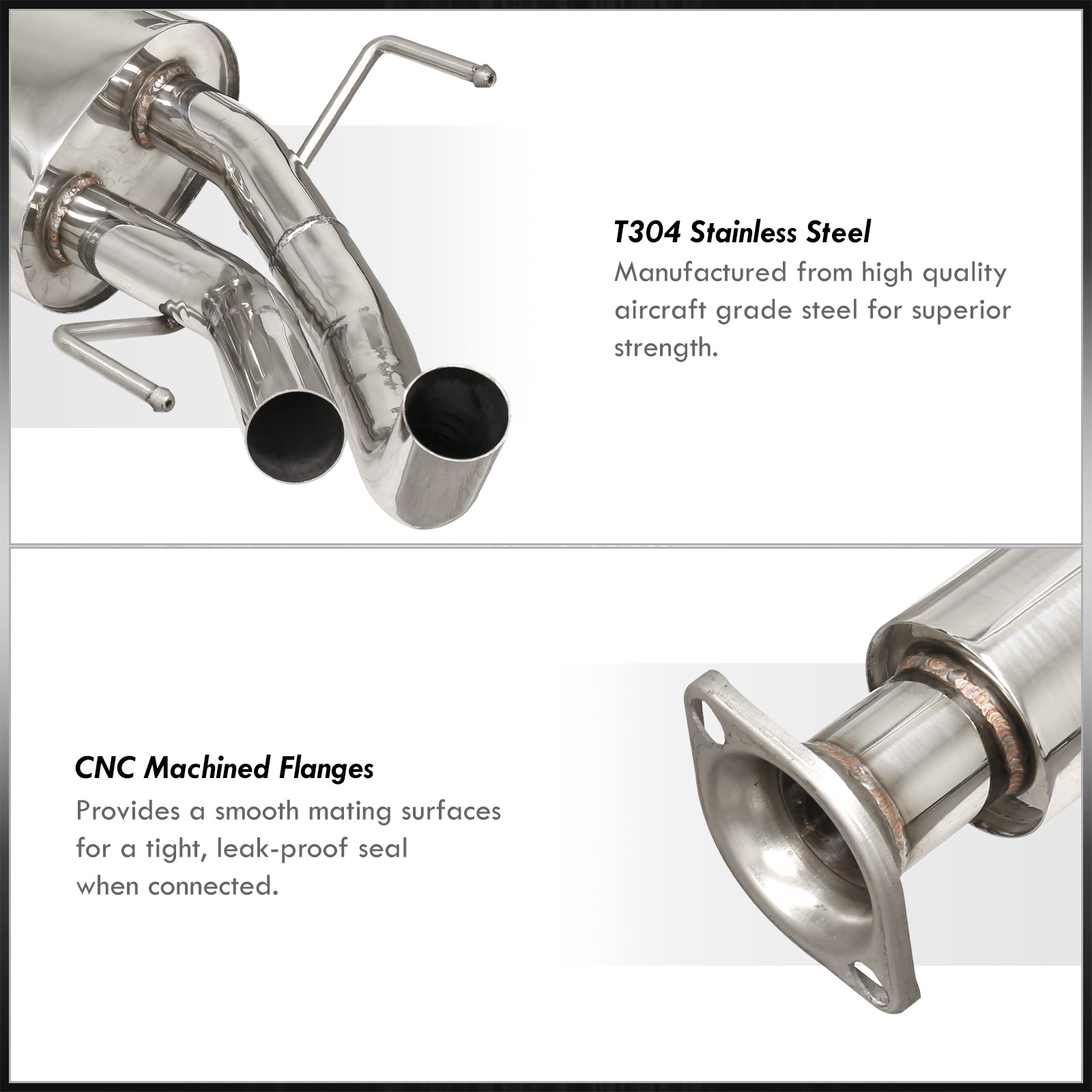 Toyota FJ Cruiser 4.0L 2007-2014 Dual Tip Stainless Steel Catback