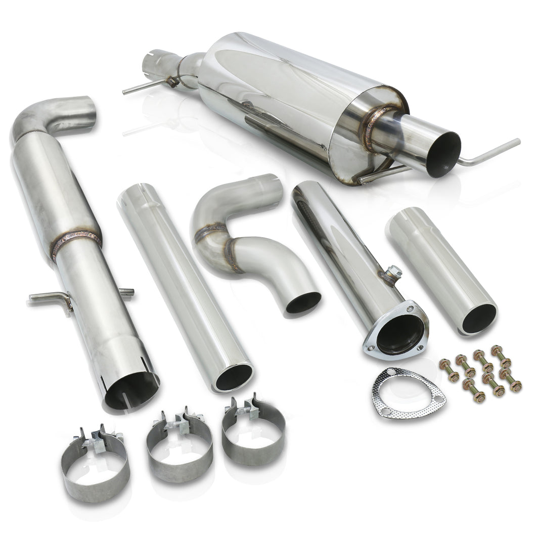 Volkswagen Golf MK4 1.8L Turbo 2000-2005 / Jetta MK4 1.8L Turbo 1999-2005 Dual Tip Stainless Steel Catback Exhaust System (Piping: 3.0