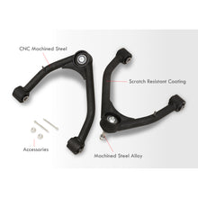 Load image into Gallery viewer, Chevrolet Silverado 1500 2007-2016 / GMC Sierra 1500 2007-2016 2-4&quot; Lift Front Upper Tubular Control Arms Black (Models With Factory Forged Steel Arms Only)
