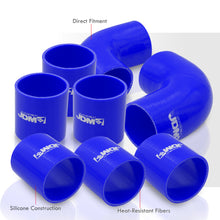 Load image into Gallery viewer, Universal 2.5&quot; 8 Pieces Piping Kit Silicone Couplers Blue (Use with PK-8P25* or PK-8PU25*)
