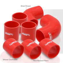 Load image into Gallery viewer, Universal 2.5&quot; 8 Pieces Piping Kit Silicone Couplers Red (Use with PK-8P25* or PK-8PU25*)
