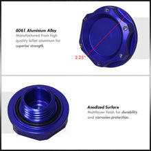 Load image into Gallery viewer, Acura/Honda Aluminum Round Circle Hole Style Oil Cap Blue

