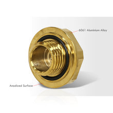 Load image into Gallery viewer, Acura/Honda Aluminum Round Circle Hole Style Oil Cap 24K Gold
