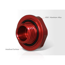 Load image into Gallery viewer, Acura/Honda Aluminum Round Circle Hole Style Oil Cap Red
