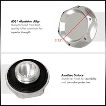 Load image into Gallery viewer, Acura/Honda Aluminum Round Circle Hole Style Oil Cap Silver

