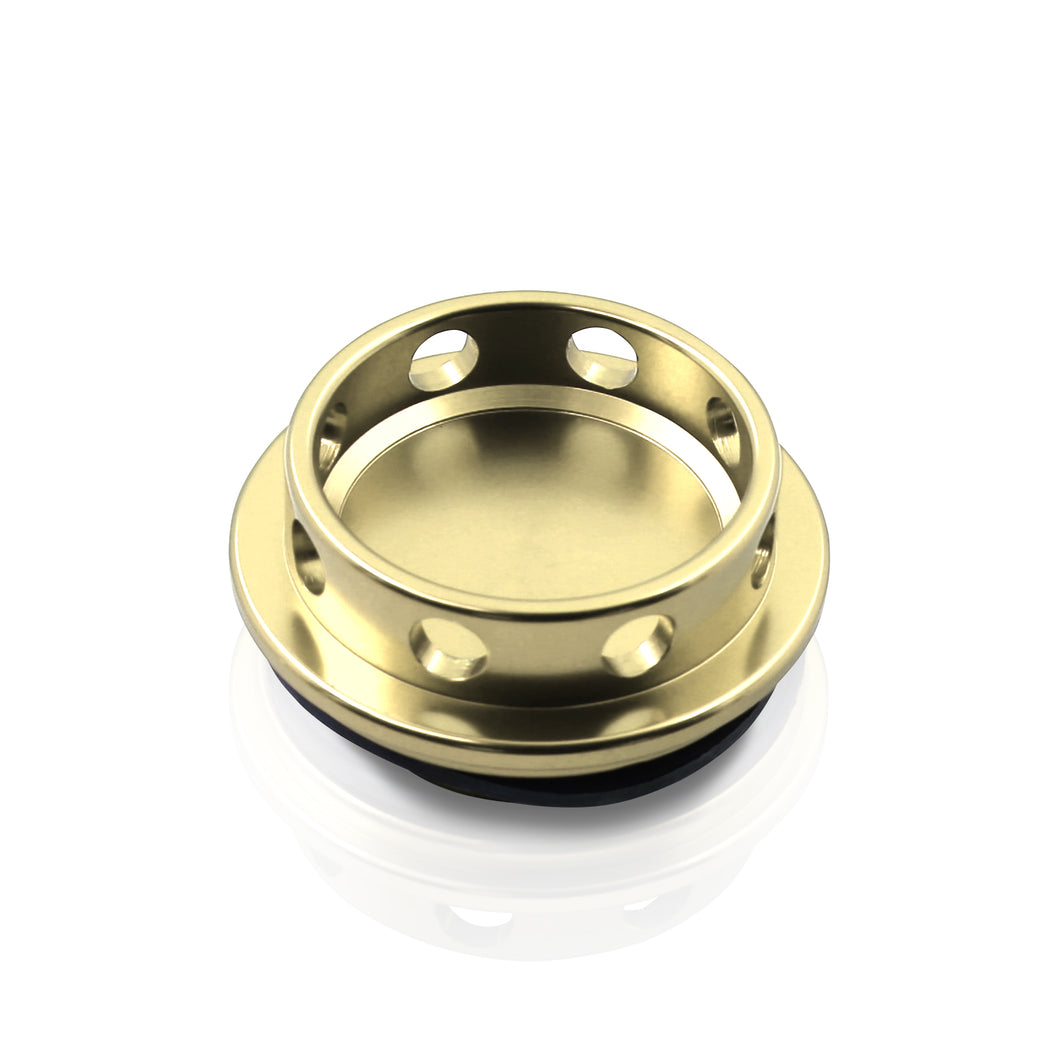 Toyota Aluminum Round Circle Hole Style Oil Cap 24K Gold