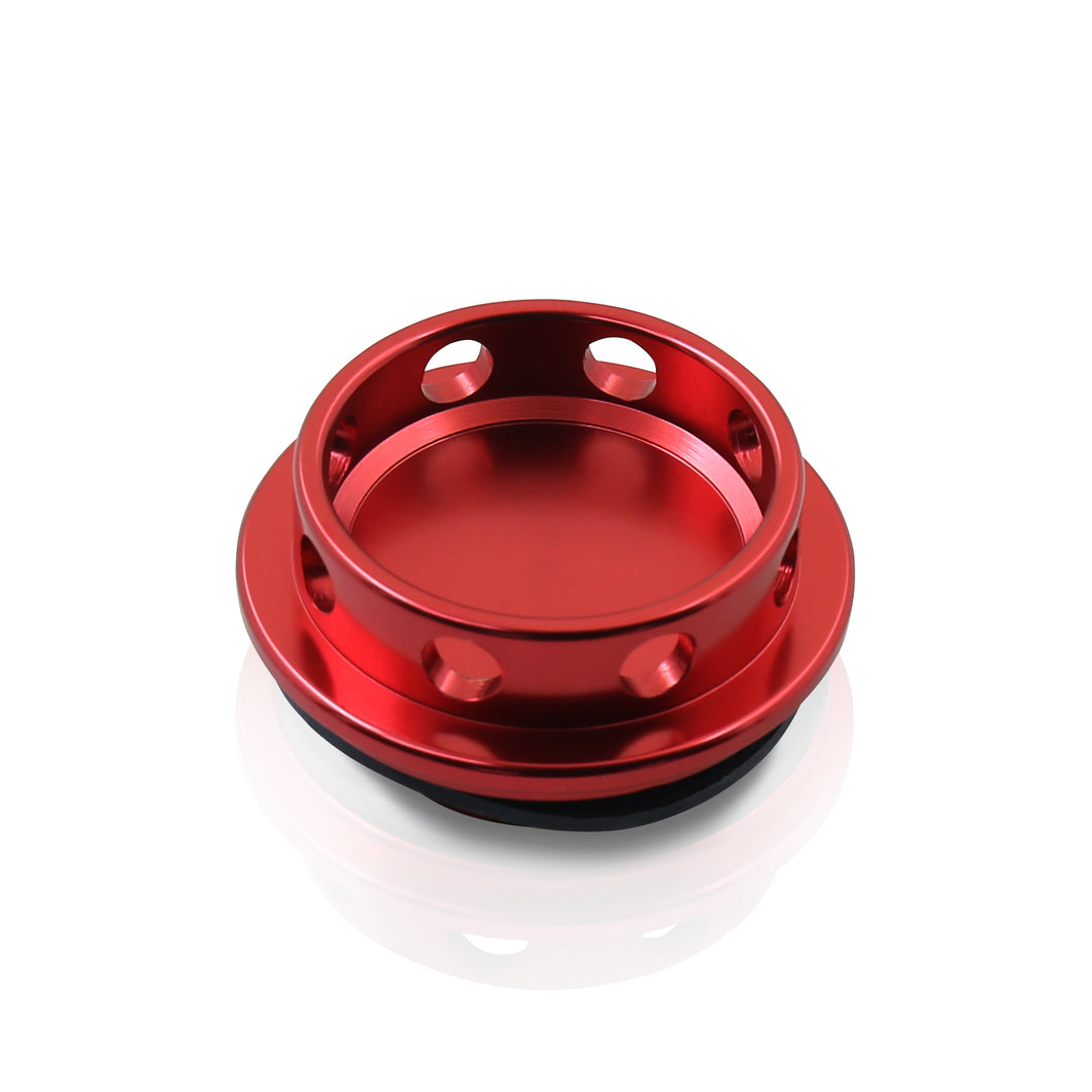 Toyota Aluminum Round Circle Hole Style Oil Cap Red