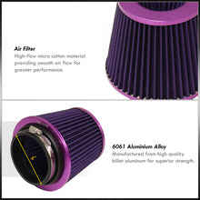 Load image into Gallery viewer, Universal 4&quot; Air Filter Purple Top / White Body / Purple Bottom

