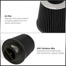 Load image into Gallery viewer, Universal 3&quot; with 2.5&quot; Adapter Air Filter Chrome Top / Black Body / Chrome Bottom
