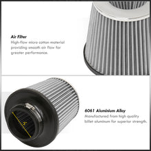 Load image into Gallery viewer, Universal 3&quot; with 2.5&quot; Adapter Air Filter Chrome Top / Silver Body / Chrome Bottom
