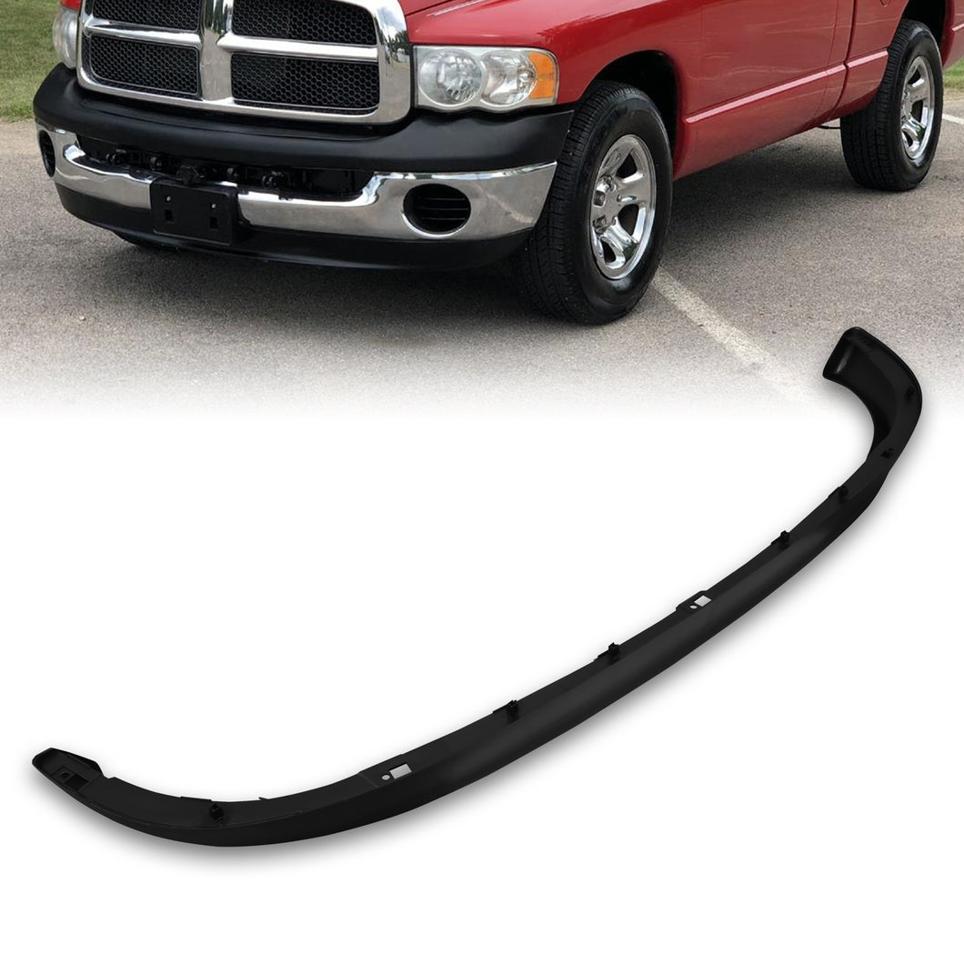 Dodge Ram 1500 2002-2008 / Dodge Ram 2500 3500 2003-2009 Front Bumper Lower Valance Air Deflector Lip Textured Black (Models with Steel Chrome Bumpers Only & Models Without Sport Package)