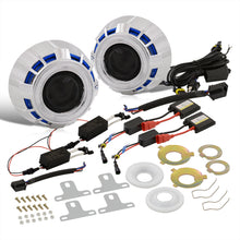 Load image into Gallery viewer, Universal G262 Dual Halo Projector Kit with H1 Bulbs (White Small / Blue Big Halo)
