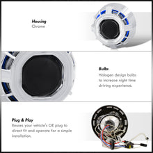 Load image into Gallery viewer, Universal G262S Dual Halo Projector Kit with H1 Bulbs (White Small / Blue Big Halo)
