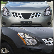 Load image into Gallery viewer, Nissan Rogue 2008-2013 Factory Style Headlights Black Housing Clear Len Amber Reflector (Halogen Models Only)
