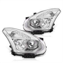 Load image into Gallery viewer, Nissan Rogue 2008-2013 Factory Style Headlights Chrome Housing Clear Len Clear Reflector (Halogen Models Only)
