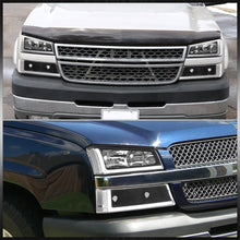 Load image into Gallery viewer, Chevrolet Silverado 2003-2006 LED DRL Bar Factory Style Headlights + Bumpers Black Housing Clear Len Clear Reflector
