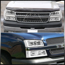 Load image into Gallery viewer, Chevrolet Silverado 2003-2006 LED DRL Bar Factory Style Headlights + Bumpers Chrome Housing Clear Len Clear Reflector
