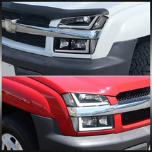 Load image into Gallery viewer, Chevrolet Avalanche (Plastic Body Cladding Models Only) 2002-2006 LED DRL Bar Factory Style Headlights + Bumpers Black Housing Clear Len Clear Reflector
