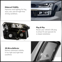 Load image into Gallery viewer, Chevrolet Avalanche (Plastic Body Cladding Models Only) 2002-2006 LED DRL Bar Factory Style Headlights + Bumpers Black Housing Clear Len Clear Reflector
