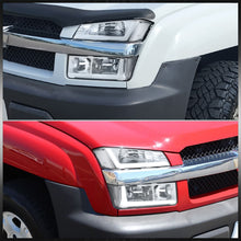 Load image into Gallery viewer, Chevrolet Avalanche (Plastic Body Cladding Models Only) 2002-2006 LED DRL Bar Factory Style Headlights + Bumpers Chrome Housing Clear Len Clear Reflector
